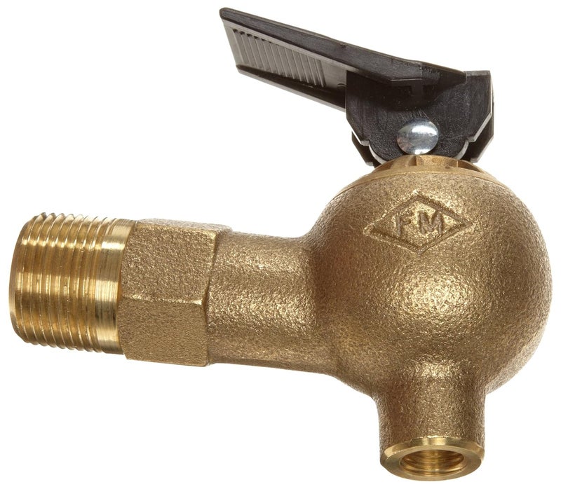 Justrite 08540 .75" NPT Thread, 4.0" L x 3.75" H Brass Control Flow Lab Safety Faucet - Image 2